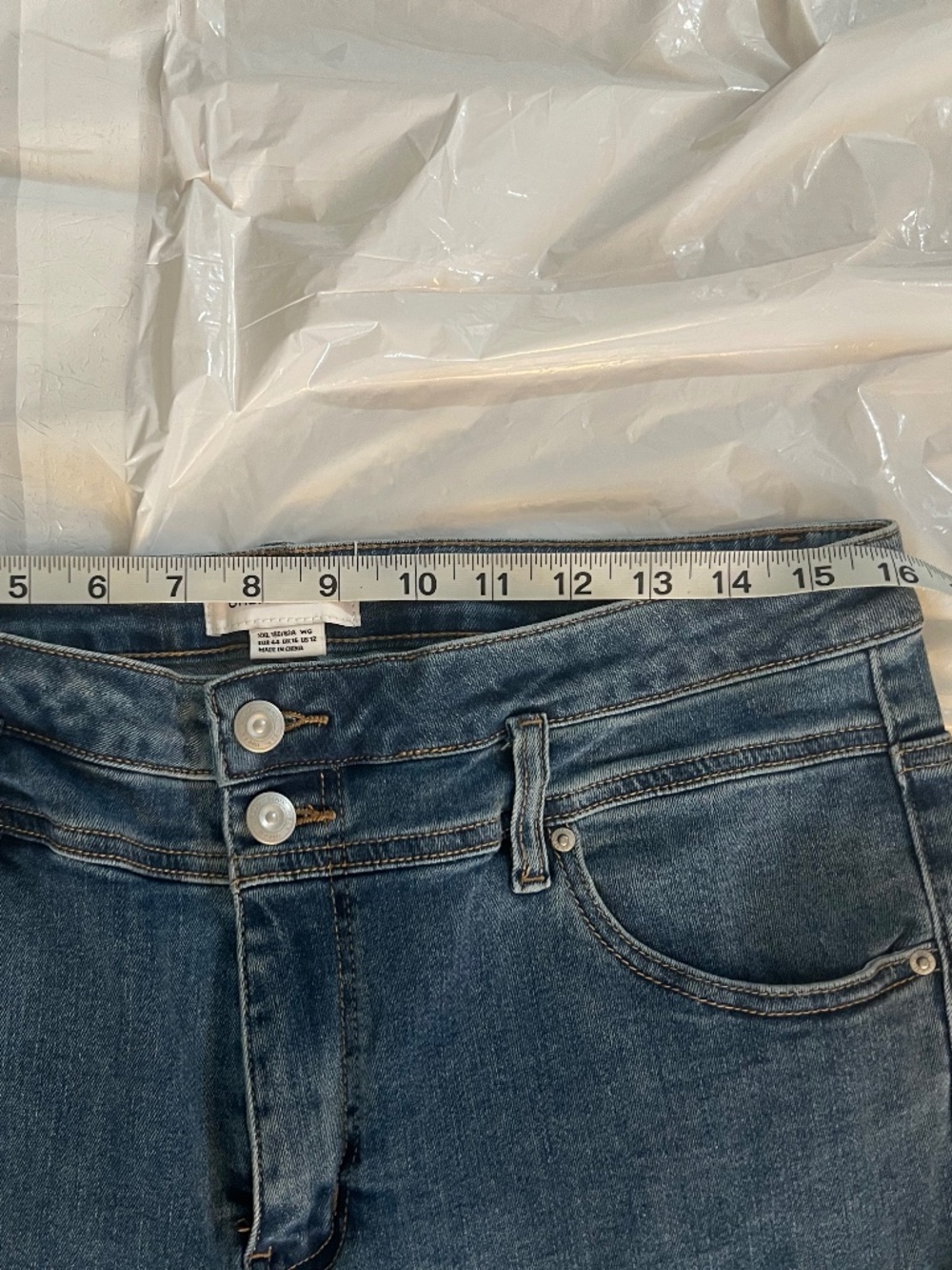 Urban Revivo Flared Slit Hem Jeans in Blue Size12 Like New (Worn Just Once) - Picture 12 of 16